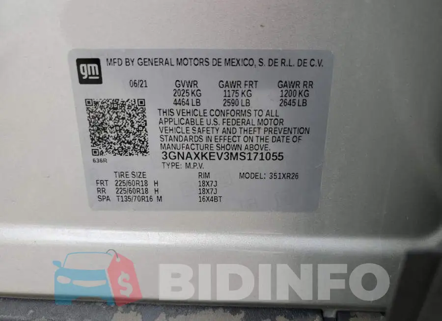 3GNAXKEV3MS171055 Photo# 14