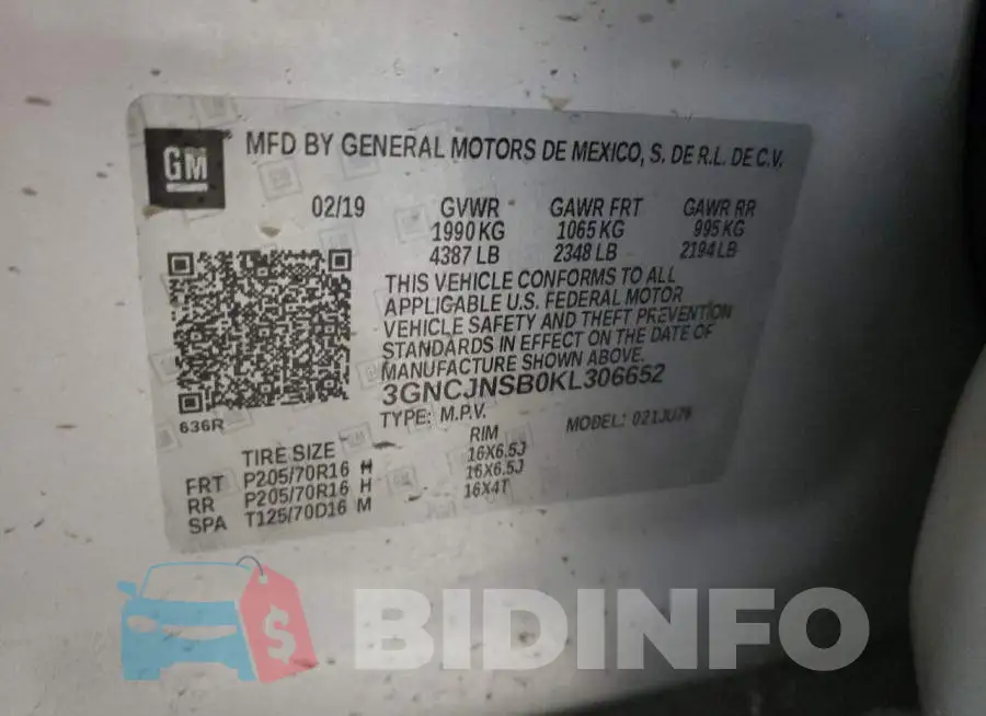 3GNCJNSB0KL306652 Photo# 13
