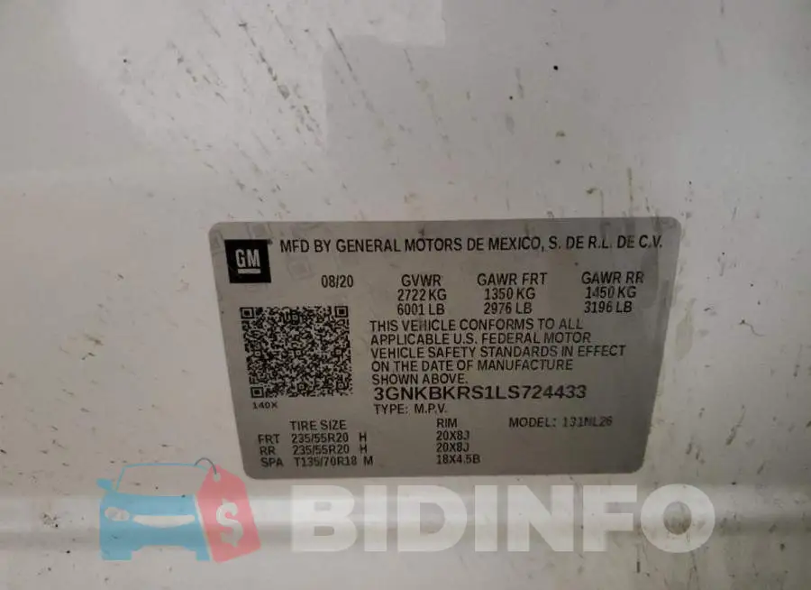 3GNKBKRS1LS724433 Photo# 13