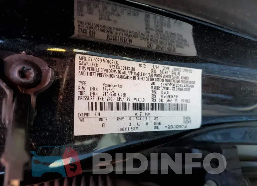 1FADP3F20EL435989 Photo# 12