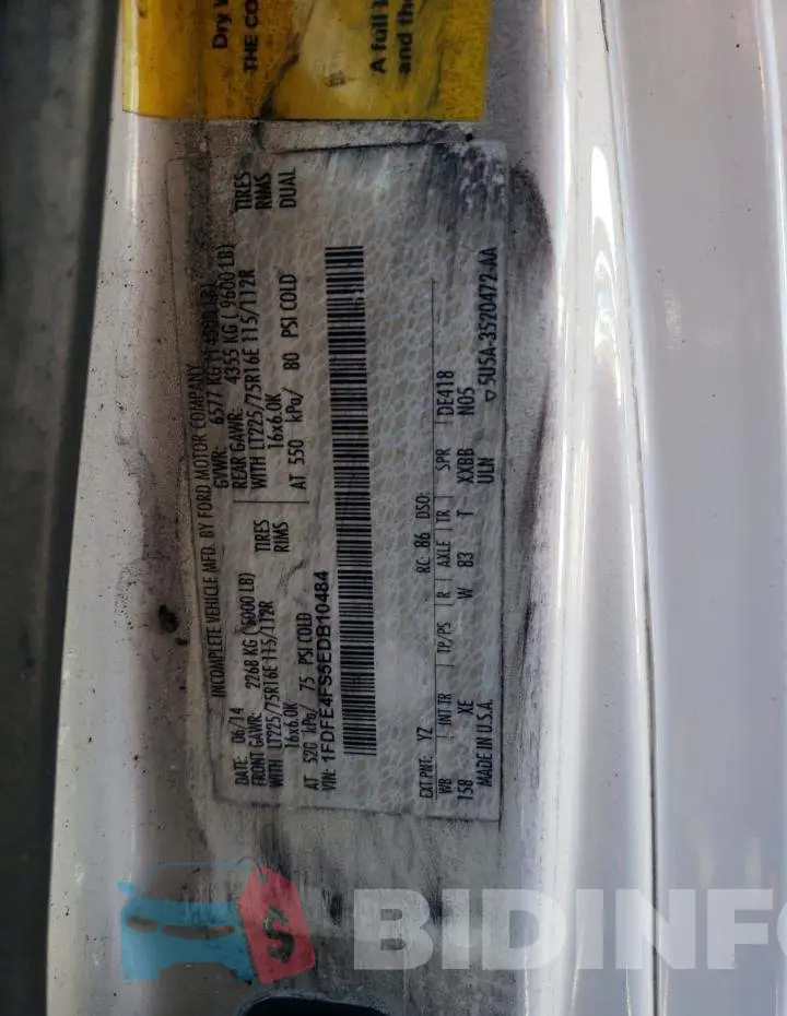 1FDFE4FS5EDB10484 Photo# 13