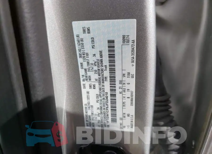 1FTEW1CP8JFD24010 Photo# 12