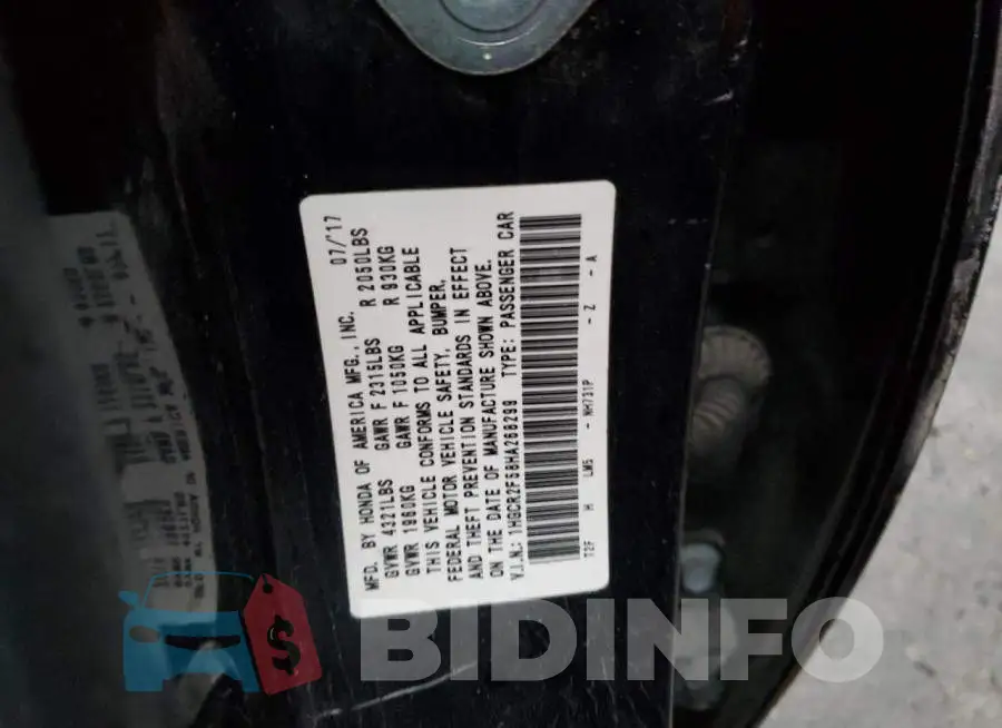 1HGCR2F58HA268299 Photo# 12