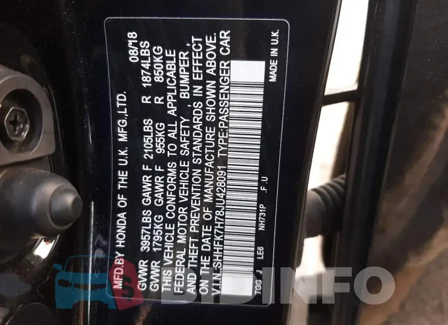 SHHFK7H78JU428091 Photo# 12