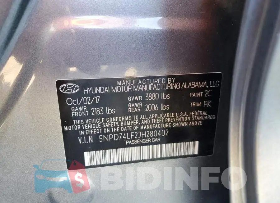5NPD74LF2JH280402 Photo# 12