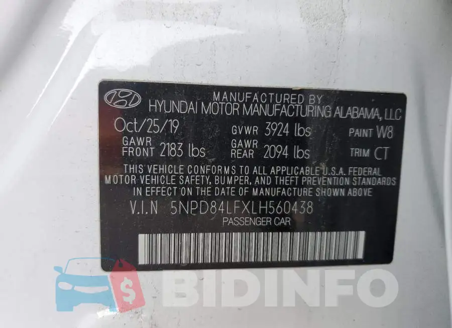 5NPD84LFXLH560438 Photo# 12