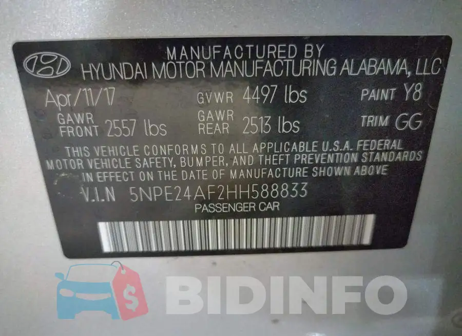 5NPE24AF2HH588833 Photo# 12