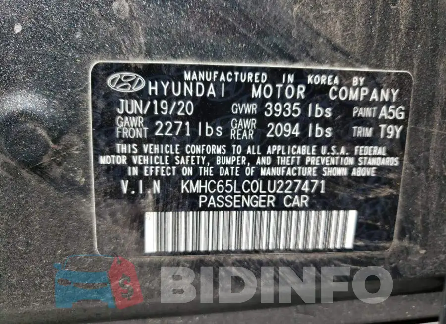 KMHC65LC0LU227471 Photo# 10