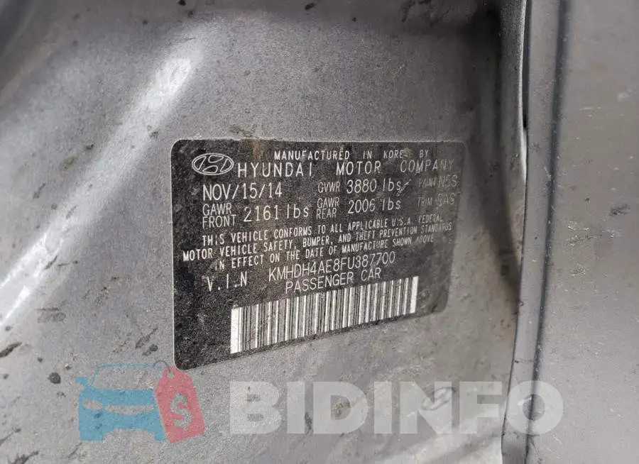 KMHDH4AE8FU387700 Photo# 12