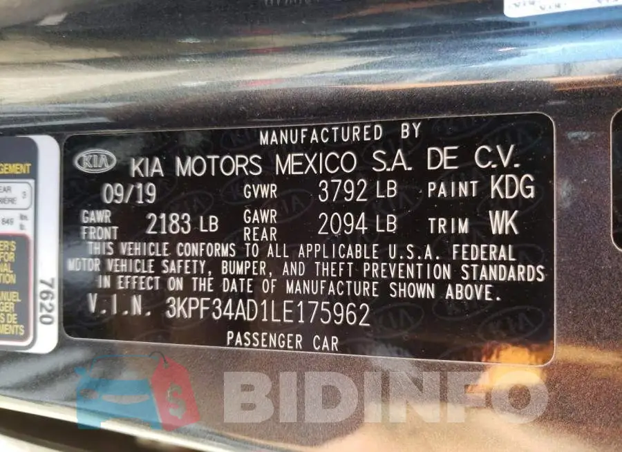 3KPF34AD1LE175962 Photo# 10