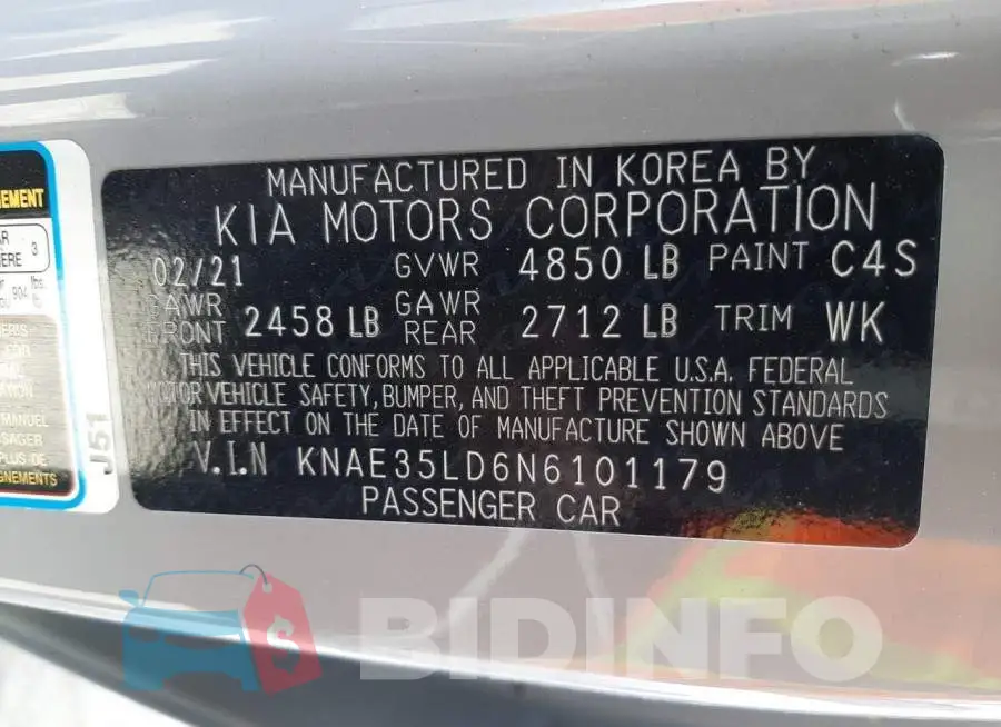 KNAE35LD6N6101179 Photo# 10
