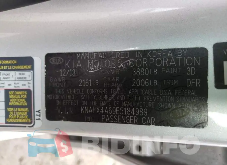 KNAFX4A69E5184989 Photo# 10