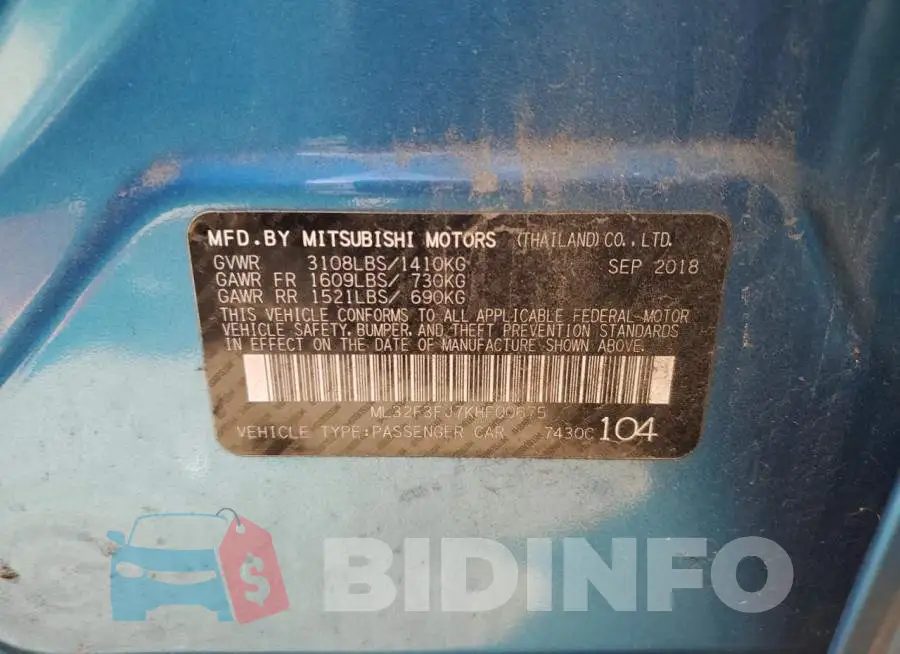 ML32F3FJ7KHF00675 Photo# 10