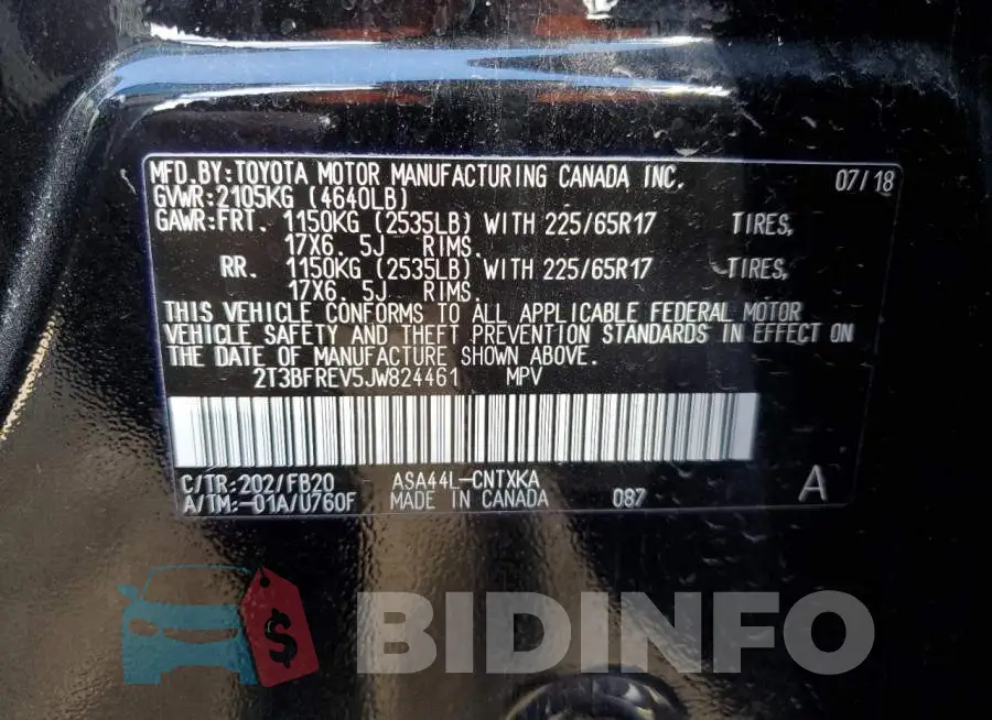 2T3BFREV5JW824461 Photo# 10