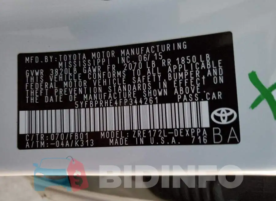 5YFBPRHE4FP344261 Photo# 12