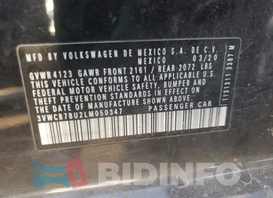 3VWCB7BU2LM050347 Photo# 13