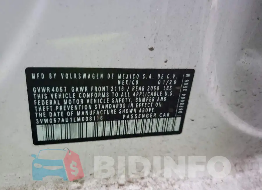 3VWG57AU1LM008116 Photo# 12
