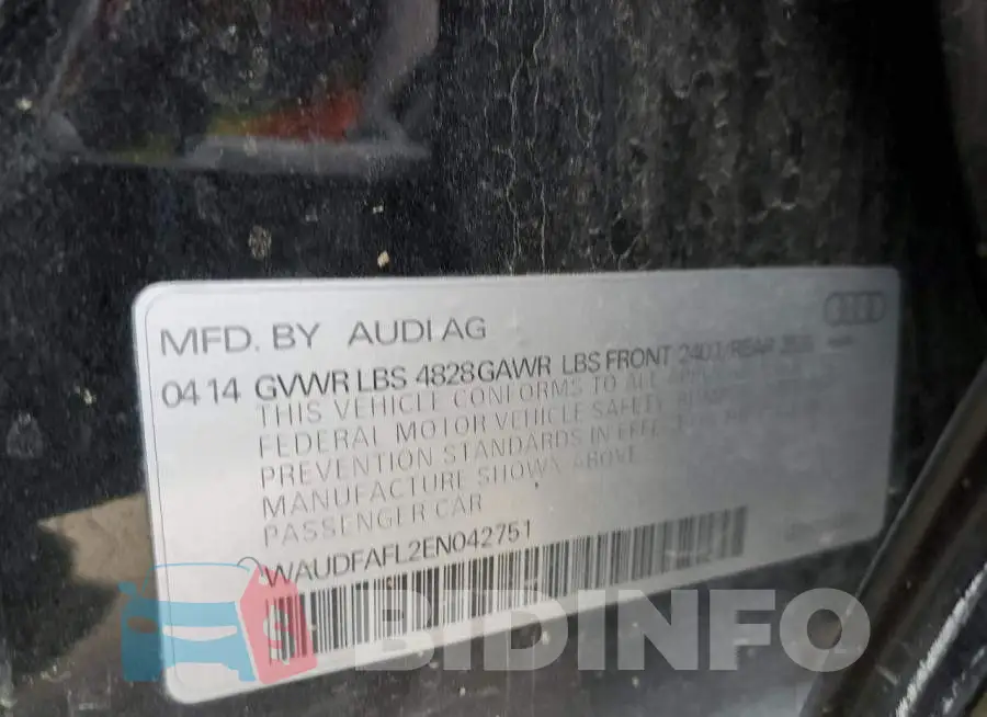WAUDFAFL2EN042751 Photo# 12