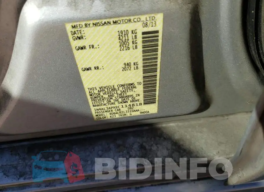 1N4AL3APXEC114818 Photo# 12