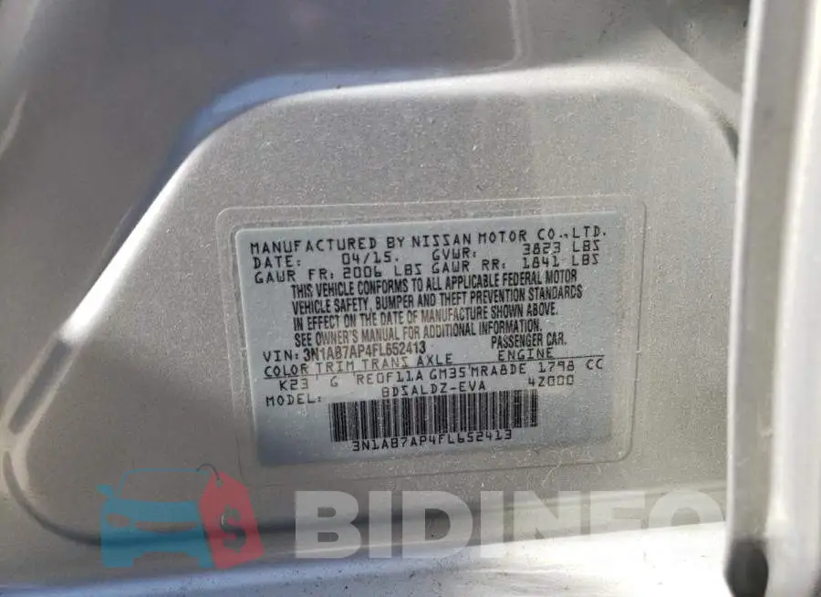 3N1AB7AP4FL652413 Photo# 10