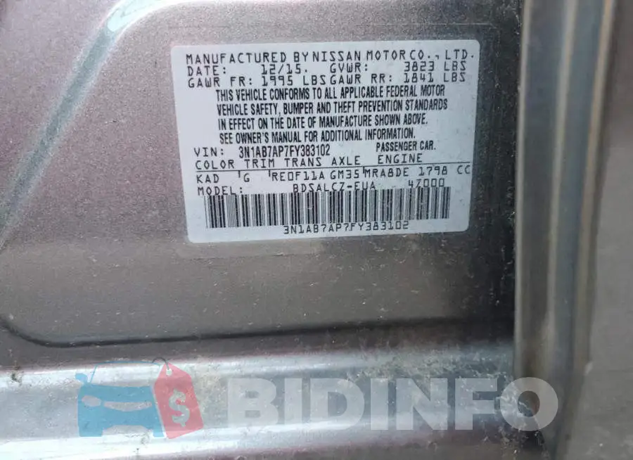 3N1AB7AP7FY383102 Photo# 12