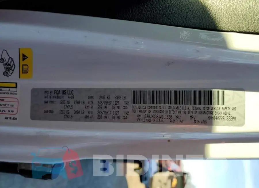 1C4HJXDG8JW111930 Photo# 12