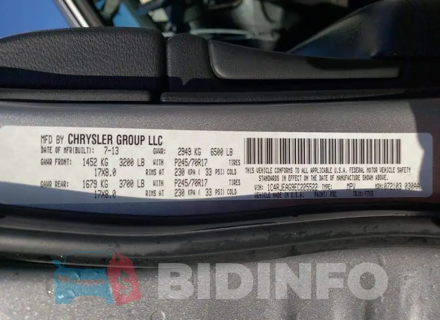 1C4RJEAG9EC225522 Photo# 14