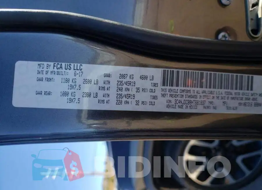 3C4NJDCB8HT681837 Photo# 10