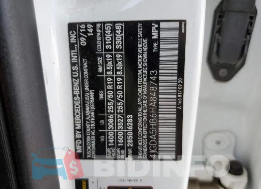 4JGDA5HB6HA848743 Photo# 13