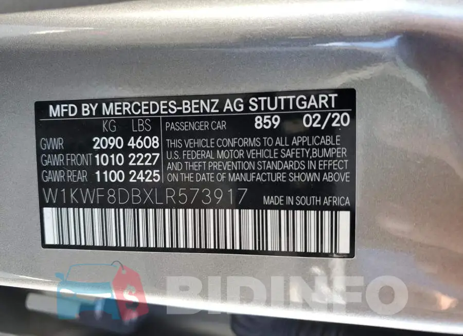W1KWF8DBXLR573917 Photo# 12