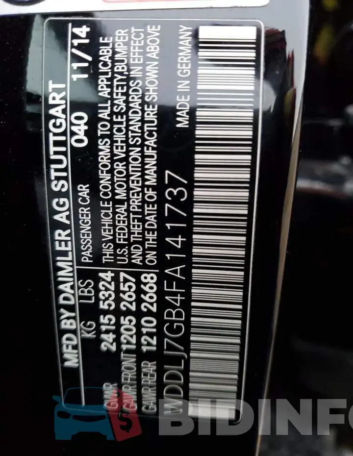 WDDLJ7GB4FA141737 Photo# 12