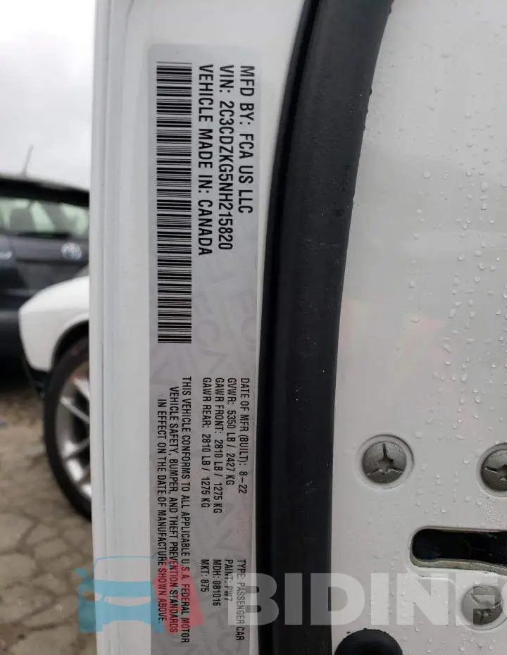 2C3CDZKG5NH215820 Photo# 13