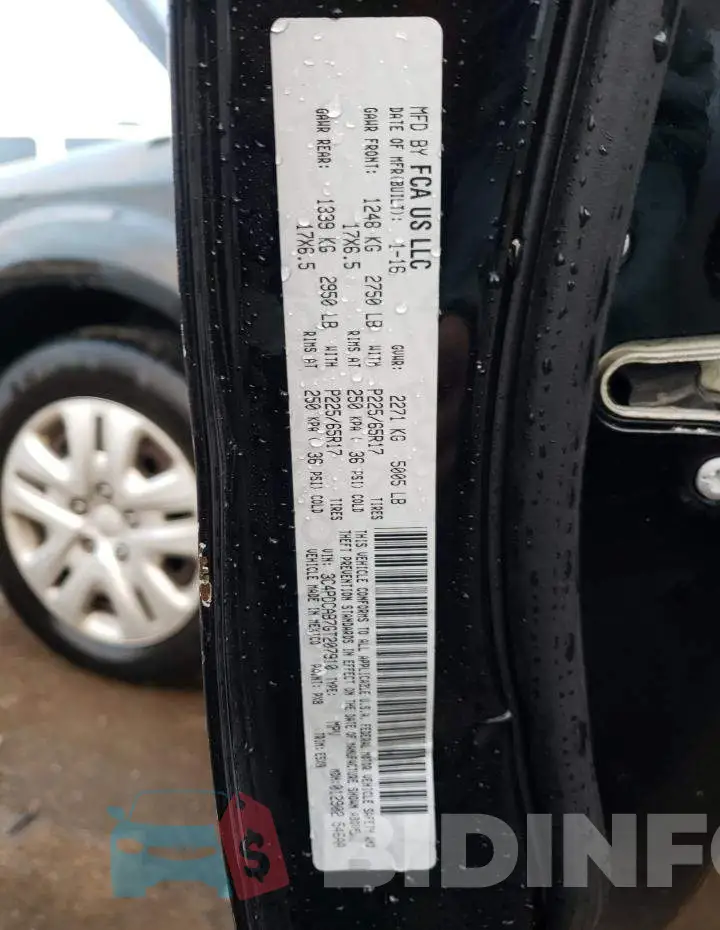 3C4PDCAB7GT207910 Photo# 12
