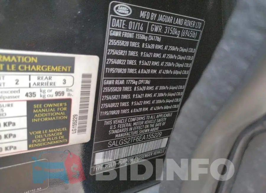 SALGS2TF6EA155229 Photo# 13