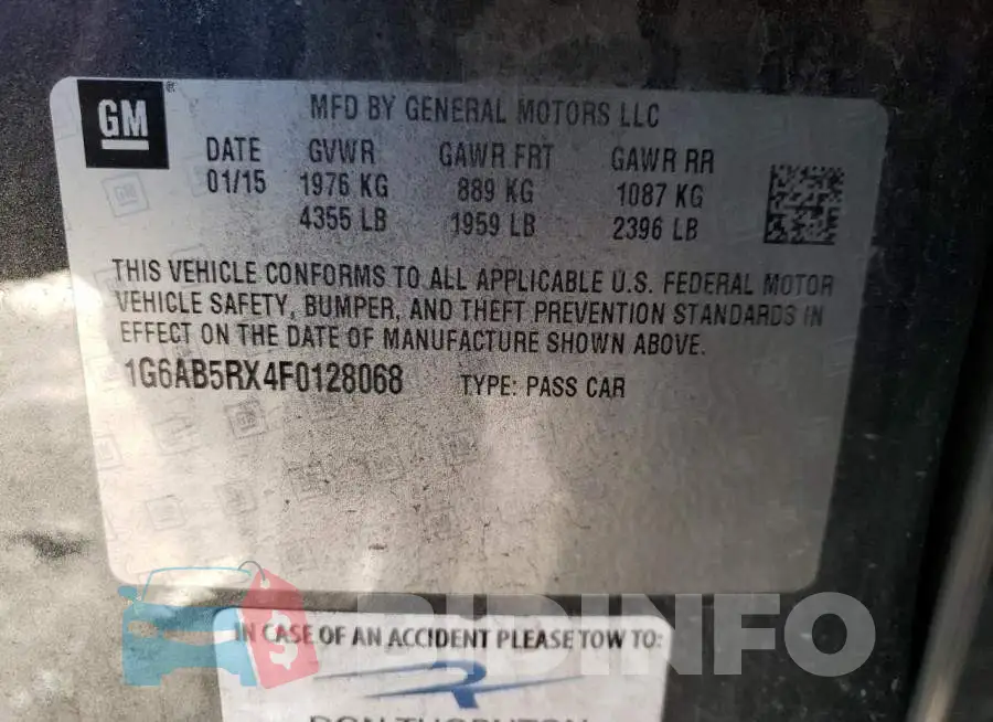 1G6AB5RX4F0128068 Photo# 12