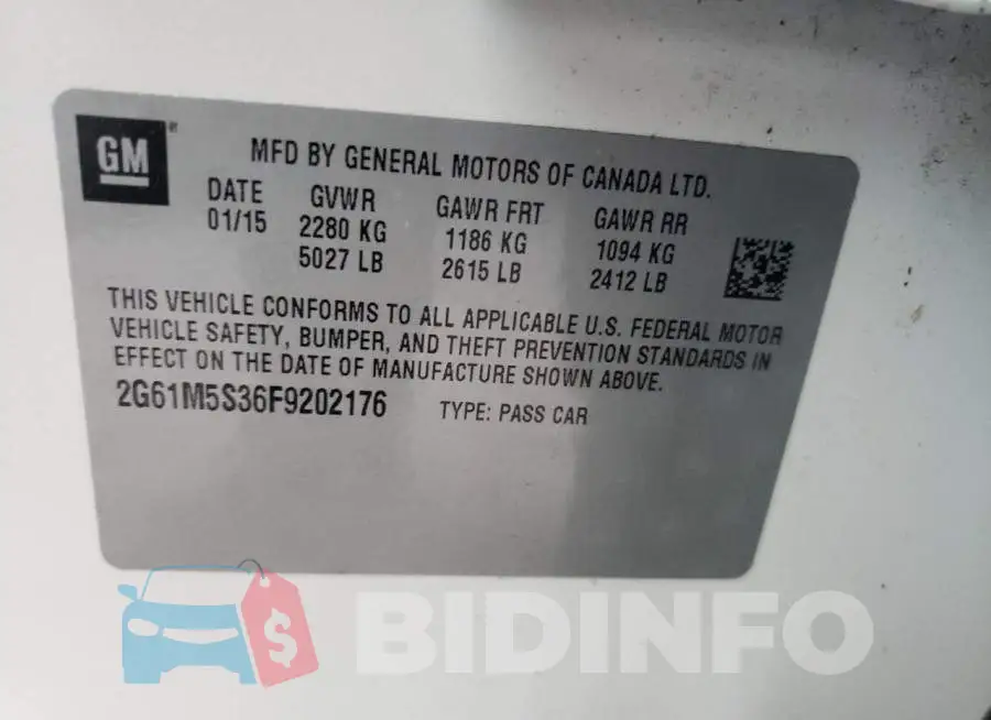 2G61M5S36F9202176 Photo# 10