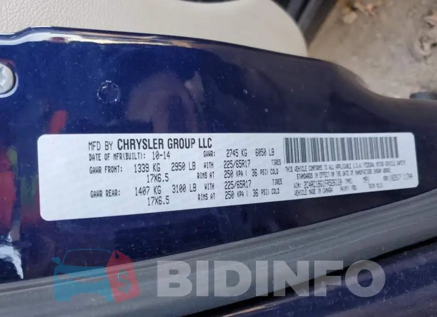 2C4RC1BG1FR526120 Photo# 10
