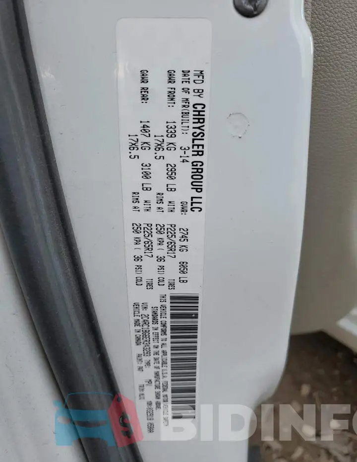 2C4RC1BG6ER343293 Photo# 10