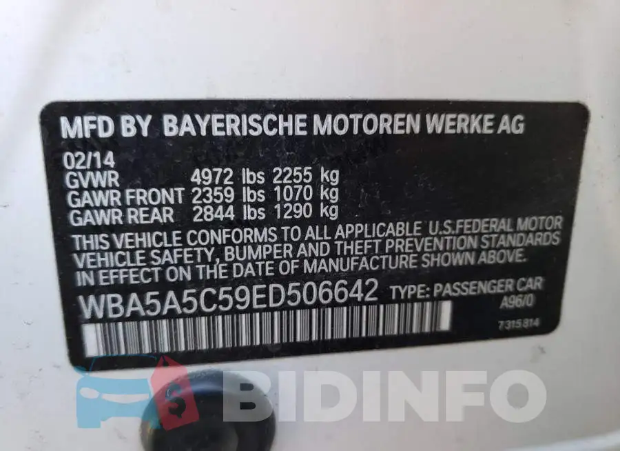 WBA5A5C59ED506642 Photo# 12