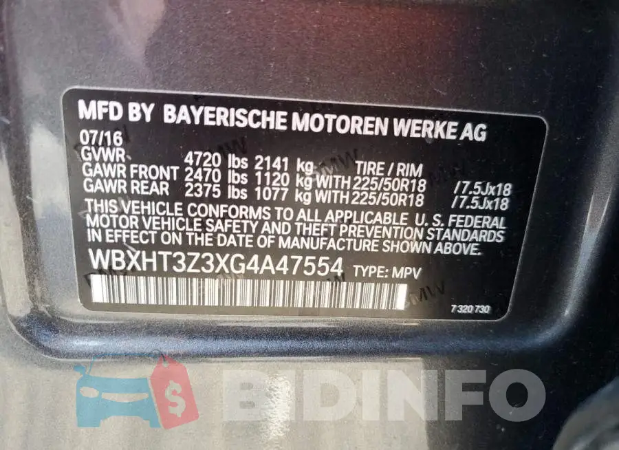 WBXHT3Z3XG4A47554 Photo# 13
