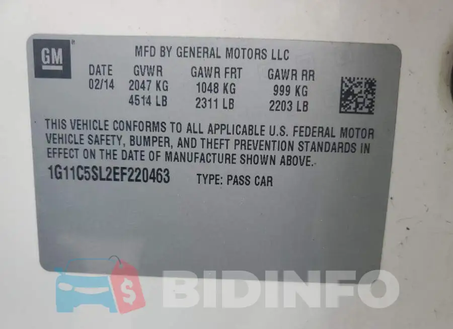 1G11C5SL2EF220463 Photo# 12