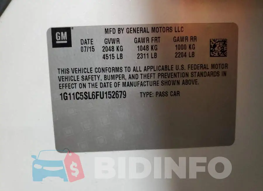 1G11C5SL6FU152679 Photo# 12