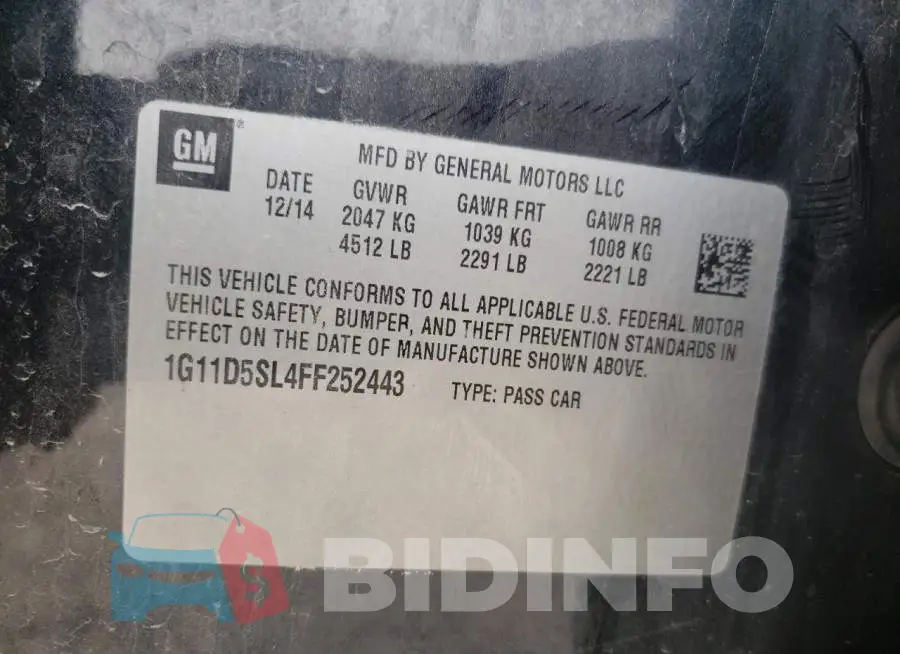 1G11D5SL4FF252443 Photo# 10
