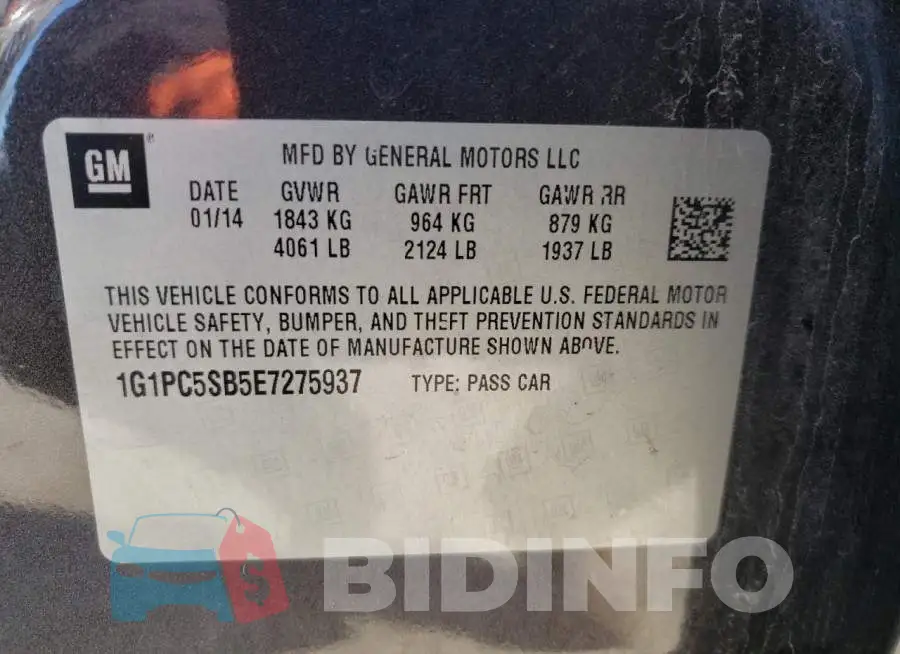 1G1PC5SB5E7275937 Photo# 12