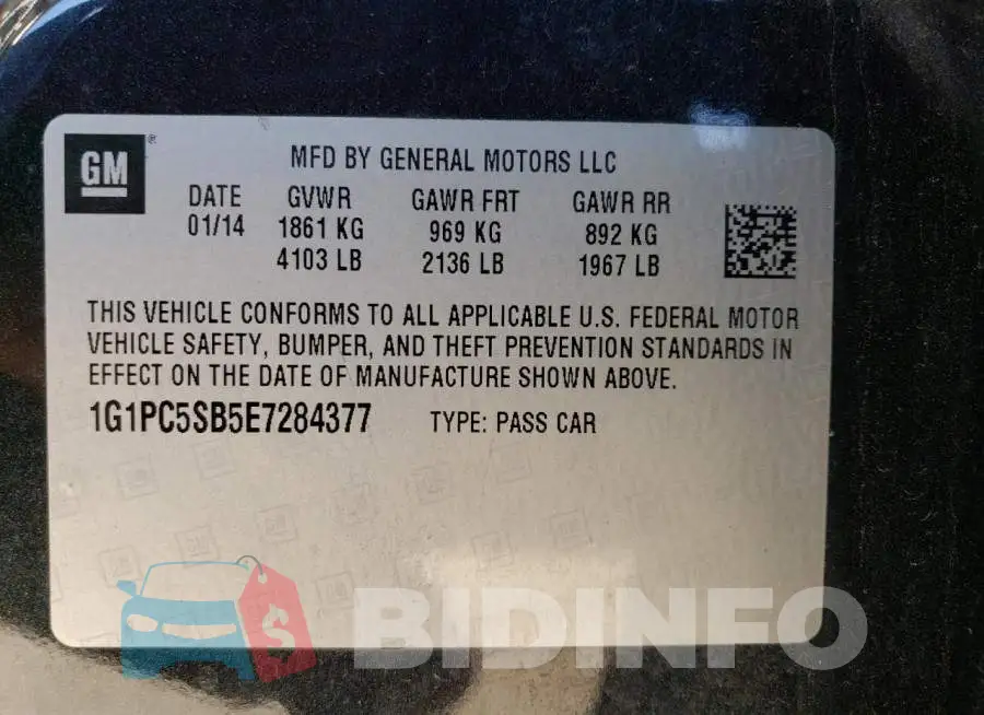 1G1PC5SB5E7284377 Photo# 12