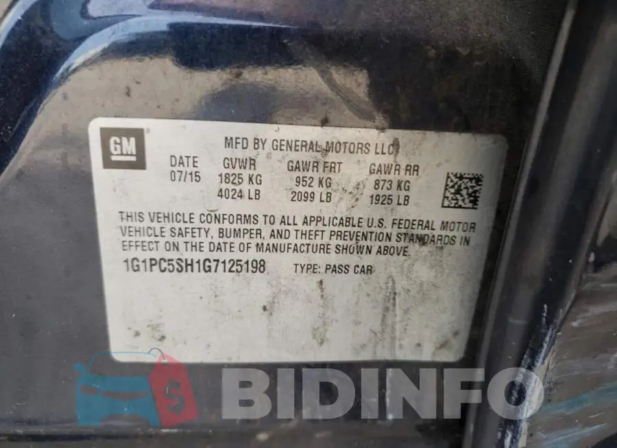 1G1PC5SH1G7125198 Photo# 10