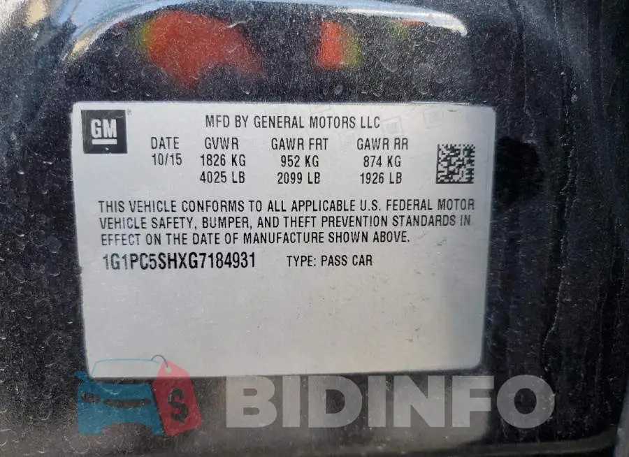 1G1PC5SHXG7184931 Photo# 12