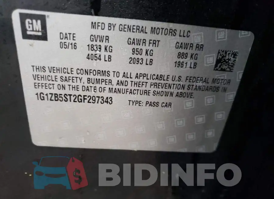 1G1ZB5ST2GF297343 Photo# 12