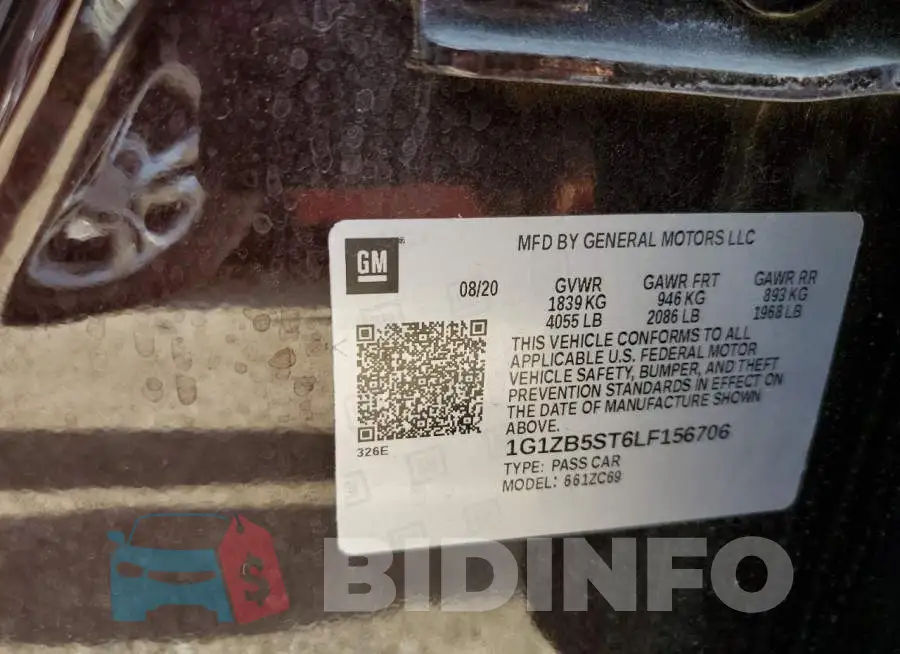 1G1ZB5ST6LF156706 Photo# 10