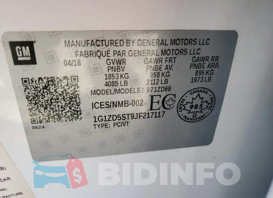 1G1ZD5ST9JF217117 Photo# 12